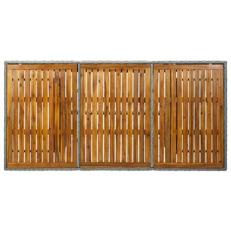 Tuintafel poly rattan en massief acaciahout lichtgrijs 8720286156209 4