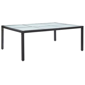 Tuintafel 200x150x74 cm poly rattan zwart 8719883867793 1