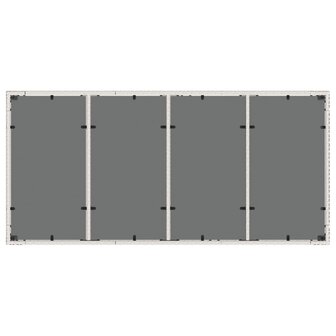 Tuintafel met glazen blad 190x90x75 cm poly rattan wit 8721012451438 8