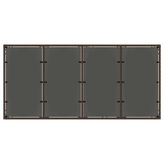 Tuintafel met glazen blad 190x90x75 cm poly rattan bruin 8721012332904 7