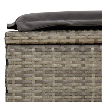 Ligbed met rond dak 211x57x140 cm poly rattan grijs 8720845670740 10