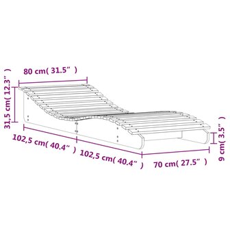 Ligbed 205x80x31,5 cm massief grenenhout wasbruin 8721012457812 9