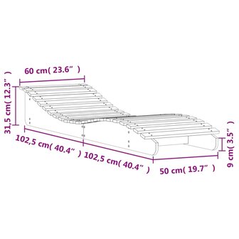 Ligbedden 2 st 205x60x31,5 cm massief grenenhout wit 8721012457065 10