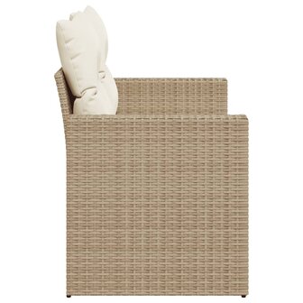 Tuinbank 2-zits met kussens poly rattan beige 8721012334632 5