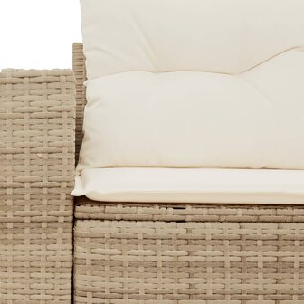 Tuinbank 2-zits met kussens poly rattan beige 8721012334632 7