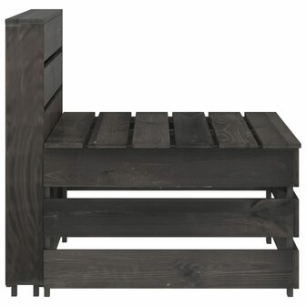 Tuinmiddenbank pallet ge&iuml;mpregneerd grenenhout grijs 8720286326695 3