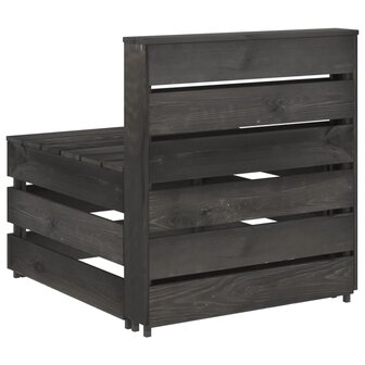 Tuinmiddenbank pallet ge&iuml;mpregneerd grenenhout grijs 8720286326695 4