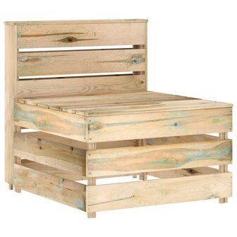 Tuinmiddenbank pallet ge&iuml;mpregneerd grenenhout 8720286326749 1