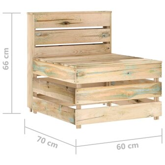 Tuinmiddenbank pallet ge&iuml;mpregneerd grenenhout 8720286326749 6