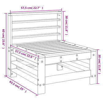 Tuinmiddenbank massief grenenhout honingbruin 8720845807061 7