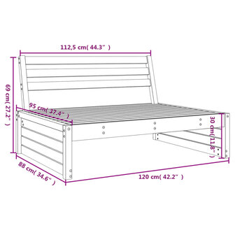 Tuinmiddenbank 120x80 cm massief grenenhout 8720845807733 7