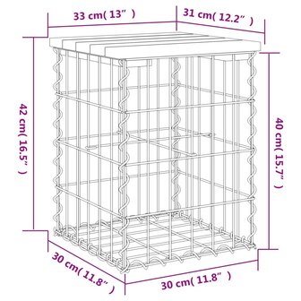 Tuinbank schanskorfontwerp 33x31x42 cm massief douglashout 8720845445928 8