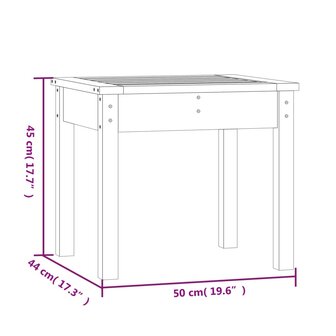 Tuinbank 50x44x45 cm massief grenenhout wit 8720845691196 8