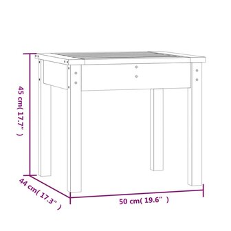 Tuinbank 50x44x45 cm massief grenenhout zwart 8720845691226 8