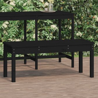 Tuinbank 109x44x45 cm massief grenenhout zwart 8720845691349 1