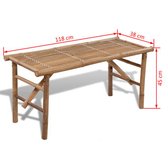 Tuinbank inklapbaar 118 cm bamboe 8718475909200 4