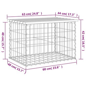 Tuinbank schanskorfontwerp 63x44x42 cm massief grenenhout 8720845446185 8