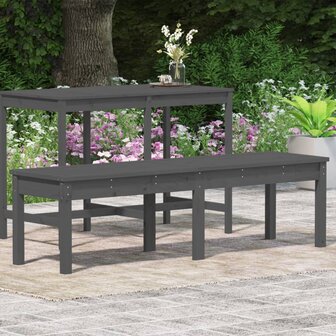 Tuinbank 2-zits 159,5x44x45 cm massief grenenhout grijs 8720845691387 3