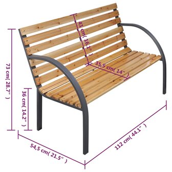 Tuinbank 112 cm massief vurenhout 8720845642402 5