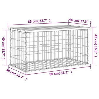 Tuinbank Schanskorfontwerp 83x44x42 cm massief grenenhout 8720845446215 8