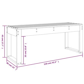 Tuinbank 110x38x45 cm massief douglashout 8720845808648 8