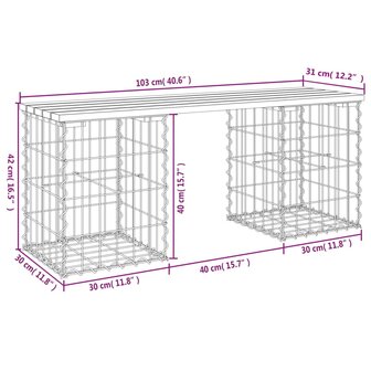 Tuinbank schanskorfontwerp 103x31x42 cm massief douglashout 8720845445959 8