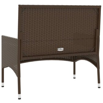 Tuinbank 2-zits met kussens poly rattan bruin 8720845654054 6