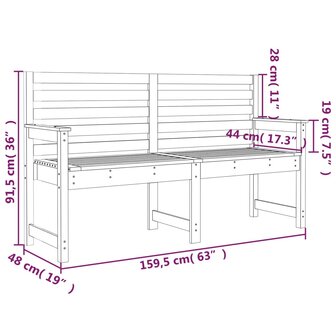 Tuinbank 159,5x48x91,5 cm massief douglashout 8720845691899 7