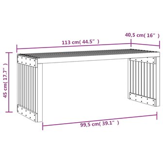 Tuinbankje verlengbaar 212,5x40,5x45 cm ge&iuml;mpregneerd hout 8720845434809 10