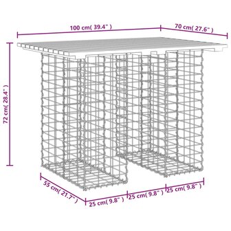 Tuinbank schanskorfontwerp 100x70x72 cm massief grenenhout 8720845446307 8