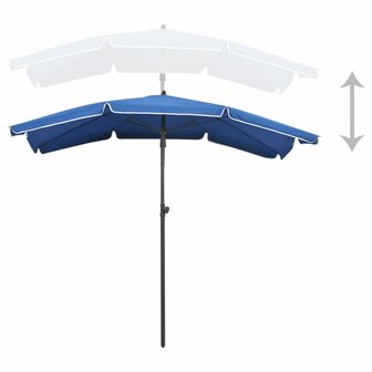 Parasol met paal 200x130 cm azuurblauw 8720286205174 4