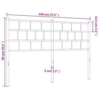 Hoofdbord 140 cm metaal wit 8721012189423 7