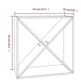 Wijnkast 62x25x62 cm massief grenenhout wit 8720845557119 8