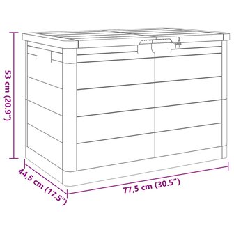 Kussenbox 77,5x44,5x53 cm polypropeen bruin 8721012479890 11