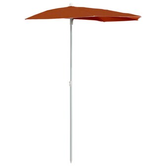 Parasol half met paal 180x90 cm terracottakleurig 8720286205235 2