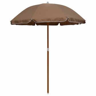 Parasol met stalen paal 180 cm taupe 8719883758800 1