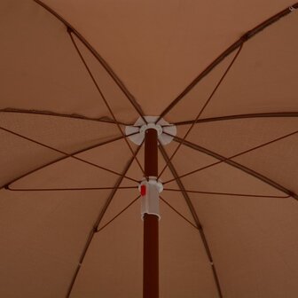 Parasol met stalen paal 180 cm taupe 8719883758800 4