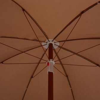 Parasol met stalen paal 240 cm taupe 8719883758817 4