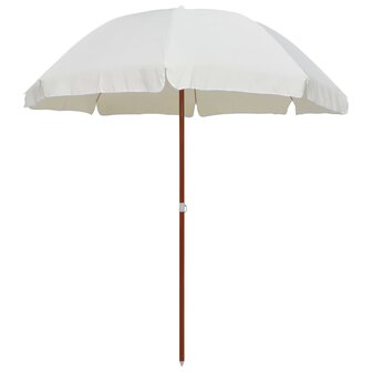 Parasol met stalen paal 240 cm zandkleurig 8719883758787 1