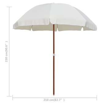 Parasol met stalen paal 240 cm zandkleurig 8719883758787 5