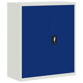 Archiefkast 90x40x105 cm staal lichtgrijs en blauw 8720845889647 2