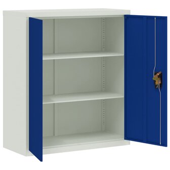 Archiefkast 90x40x105 cm staal lichtgrijs en blauw 8720845889647 4