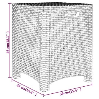 Tuinbox 39x39x46 cm PP rattan bruin 8720286831861 9