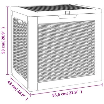 Tuinbox 55,5x43x53 cm polypropeen zwart 8720845789732 8