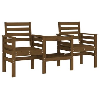 Tuinbank met tafel 2-zits massief grenenhout honingbruin 8720845809164 2