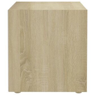 Tv-meubel 37x35x37 cm bewerkt hout wit en sonoma eikenkleurig 8720286354216 4