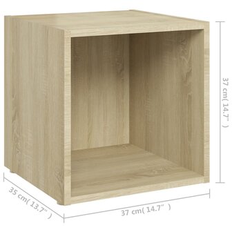 Tv-meubel 37x35x37 cm bewerkt hout sonoma eikenkleurig 8720286354155 10