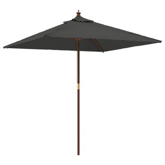 Parasol met houten paal 198x198x231 cm antracietkleurig 8720845760694 2