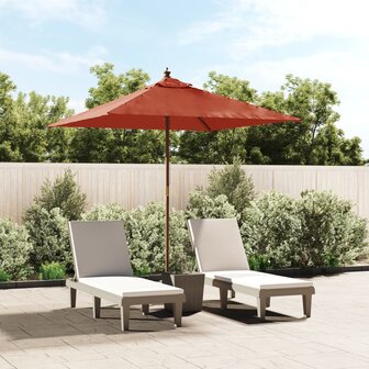 Parasol met houten paal 198x198x231 cm terracottakleurig 8720845760724 1