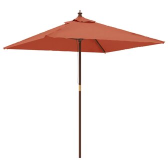 Parasol met houten paal 198x198x231 cm terracottakleurig 8720845760724 2